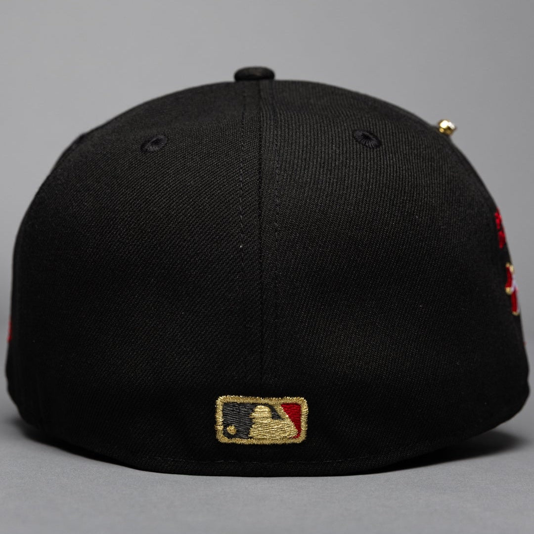 NEW ERA EXCLUSIVE 59FIFTY BLACK LOS ANGELES DODGERS W/ EMBROIDERY + SHOHEI OHTANI SIDE PATCH