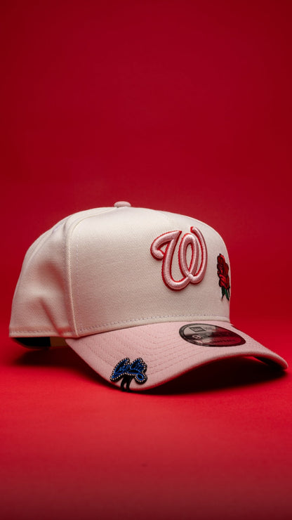 NEW ERA 9FIFTY A-FRAME CHROME/PINK WASHINGTON NATIONALS TWO TONE SNAPBACK