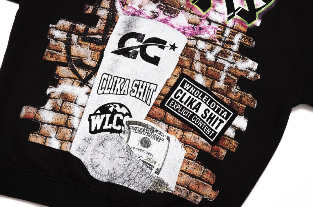 NEW* HERENCIA DE PATRONES x CAP CITY BLACK "CLIKA SHI" ZIP UP HOODIE