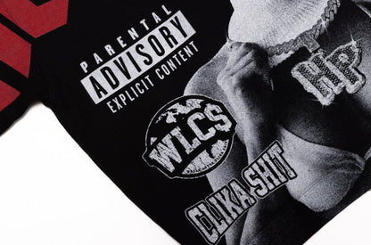 NEW* HERENCIA DE PATRONES x CAP CITY BLACK/RED "WHOLE LOTTA CLIKA SHI" ZIP UP HOODIE