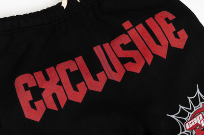 NEW* HERENCIA DE PATRONES x CAP CITY BLACK/RED "WHOLE LOTTA CLIKA SHI" SWEATS