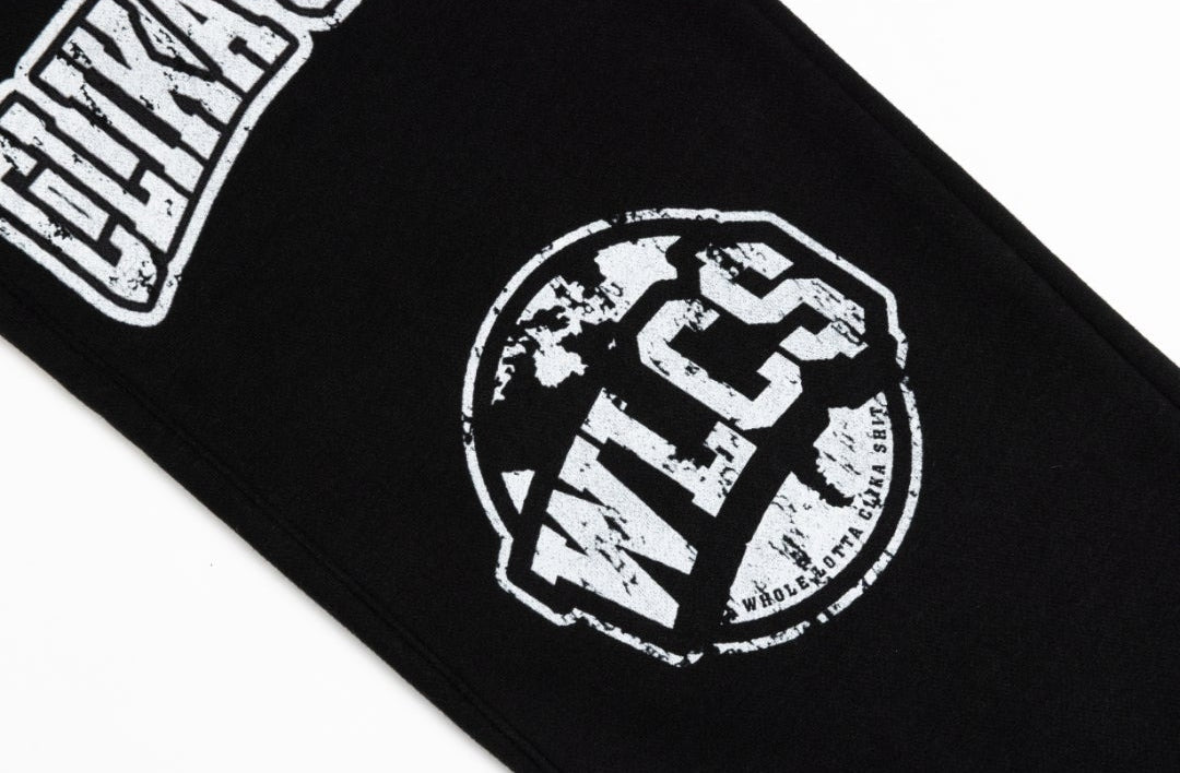 NEW* HERENCIA DE PATRONES x CAP CITY BLACK/RED "WHOLE LOTTA CLIKA SHI" SWEATS