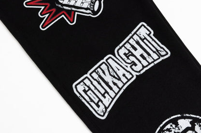 NEW* HERENCIA DE PATRONES x CAP CITY BLACK/RED "WHOLE LOTTA CLIKA SHI" SWEATS