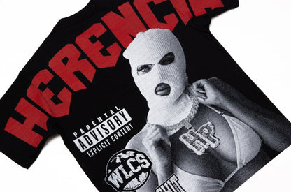 NEW* HERENCIA DE PATRONES x CAP CITY BLACK/RED HERENICA TEE