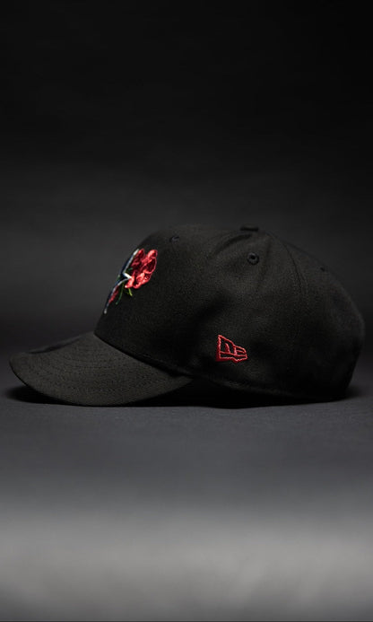 NEW ERA EXCLUSIVE 9FIFTY BLACK HOUSTON ASTROS SNAPBACK W/ RED ROSE + 45TH ANNIVERSARY SIDE PATCH