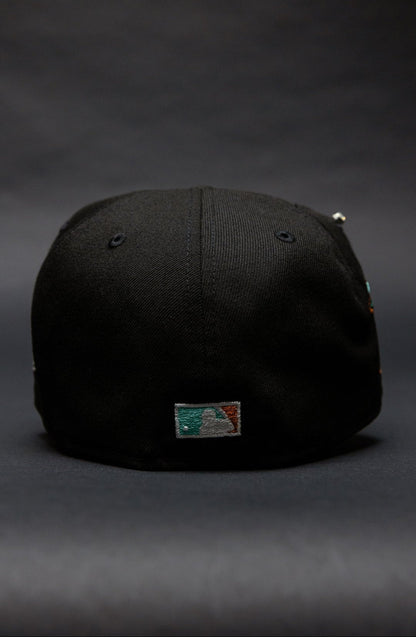 NEW ERA EXCLUSIVE 59FIFTY BLACK ATLANTA BRAVES W/ 2000 ALL STAR GAME SIDE PATCH
