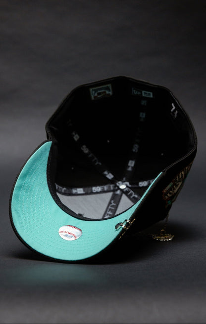 NEW ERA EXCLUSIVE 59FIFTY BLACK ATLANTA BRAVES W/ 2000 ALL STAR GAME SIDE PATCH