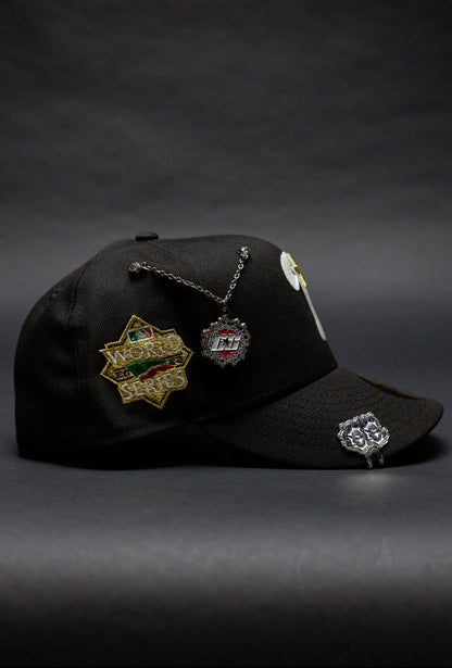 NEW ERA EXCLUSIVE 59FIFTY BLACK PHILADELPHIA PHILLIES W/ WORLD SERIES SIDE PATCH