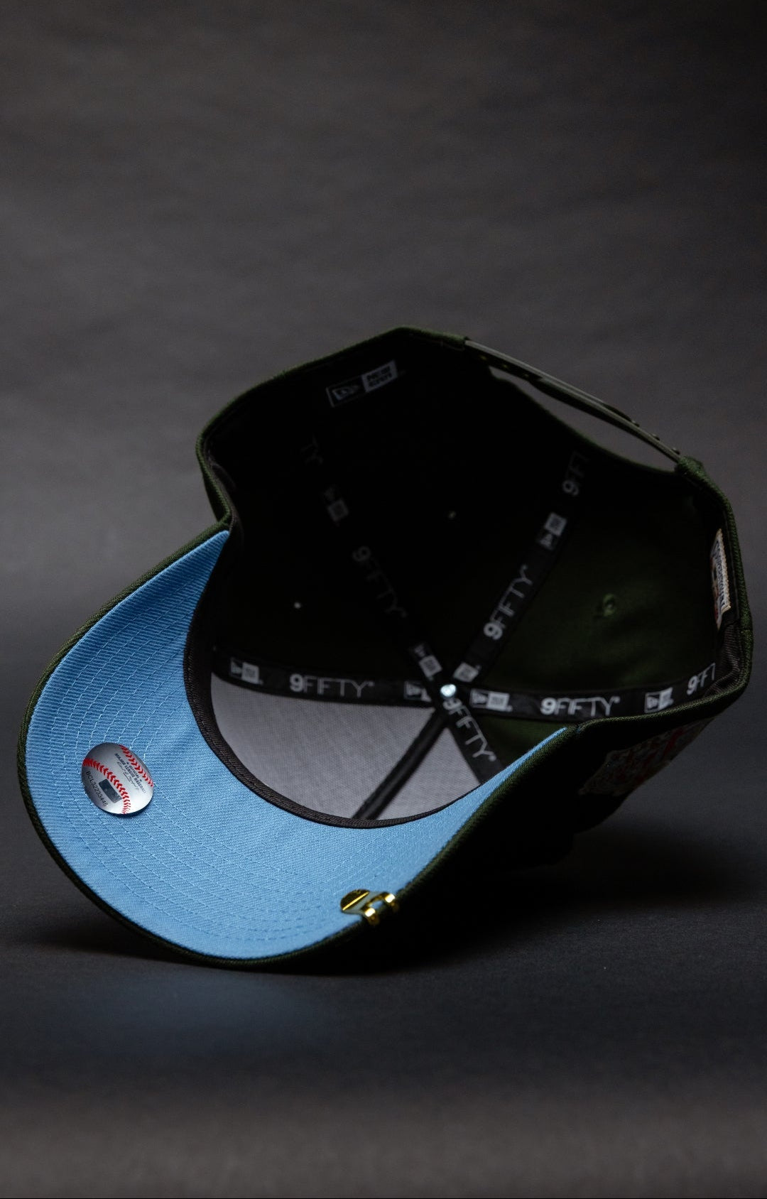 NEW ERA 9FIFTY A-FRAME DARK OLIVE ANAHEIM ANGELS SNAPBACK W/ 40TH ANNIVERSARY SIDE PATCH