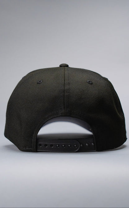 NEW ERA 9FIFTY A-FRAME BLACK EL GALLO SNAPBACK W/ NEW ERA FLAG SIDE PATCH