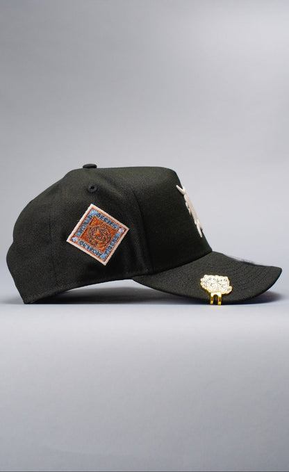 NEW ERA 9FIFTY A-FRAME BLACK DETROIT TIGERS SNAPBACK W/ SIDE PATCH