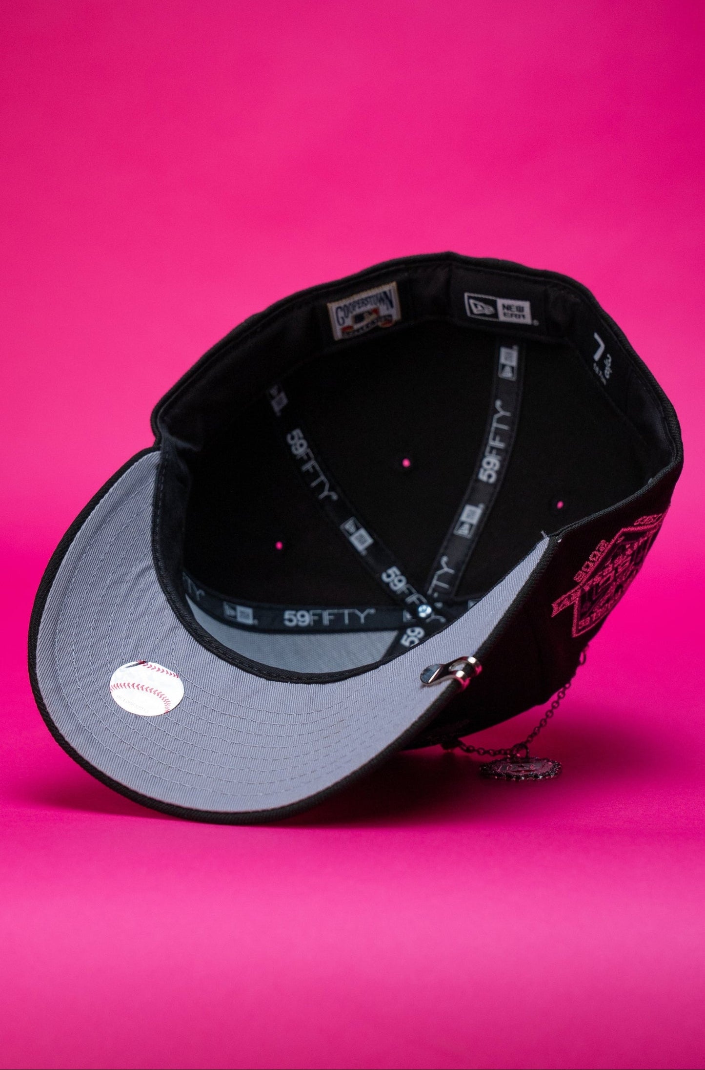 NEW ERA EXCLUSIVE 59FIFTY BLACK LOS ANGELES DODGERS W/ EMBROIDERY + 50TH ANNIVERSARY SIDE PATCH