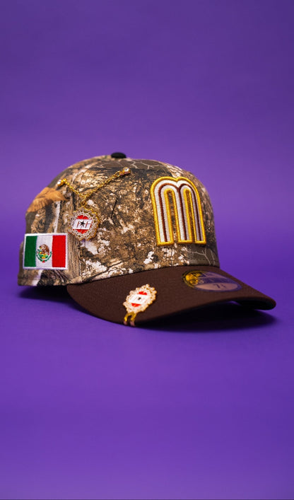 NEW ERA EXCLUSIVE 59FIFTY REALTREE MEXICO 2025 WORLD BASEBALL CLASSIC W/ MEXICO FLAG SIDE PATCH