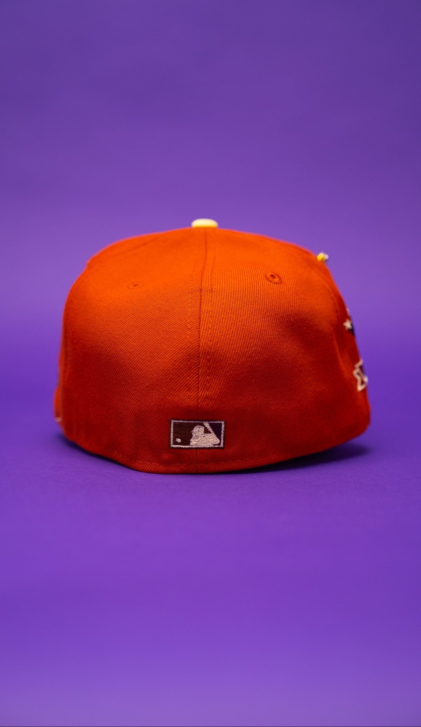NEW ERA EXCLUSIVE 59FIFTY ORANGE/MAROON CHICAGO CUBS W/ 1990 ALL STAR GAME PATCH