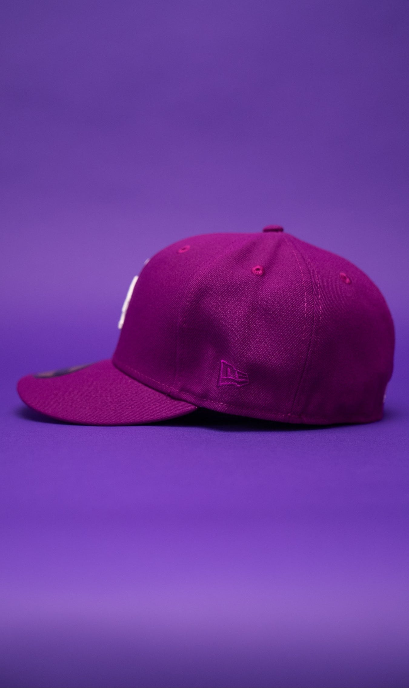 NEW ERA EXCLUSIVE 59FIFTY PURPLE LOS ANGELES DODGERS W/ 50TH ANNIVERSARY SIDE PATCH