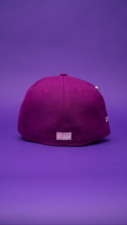 NEW ERA EXCLUSIVE 59FIFTY PURPLE LOS ANGELES DODGERS W/ 50TH ANNIVERSARY SIDE PATCH