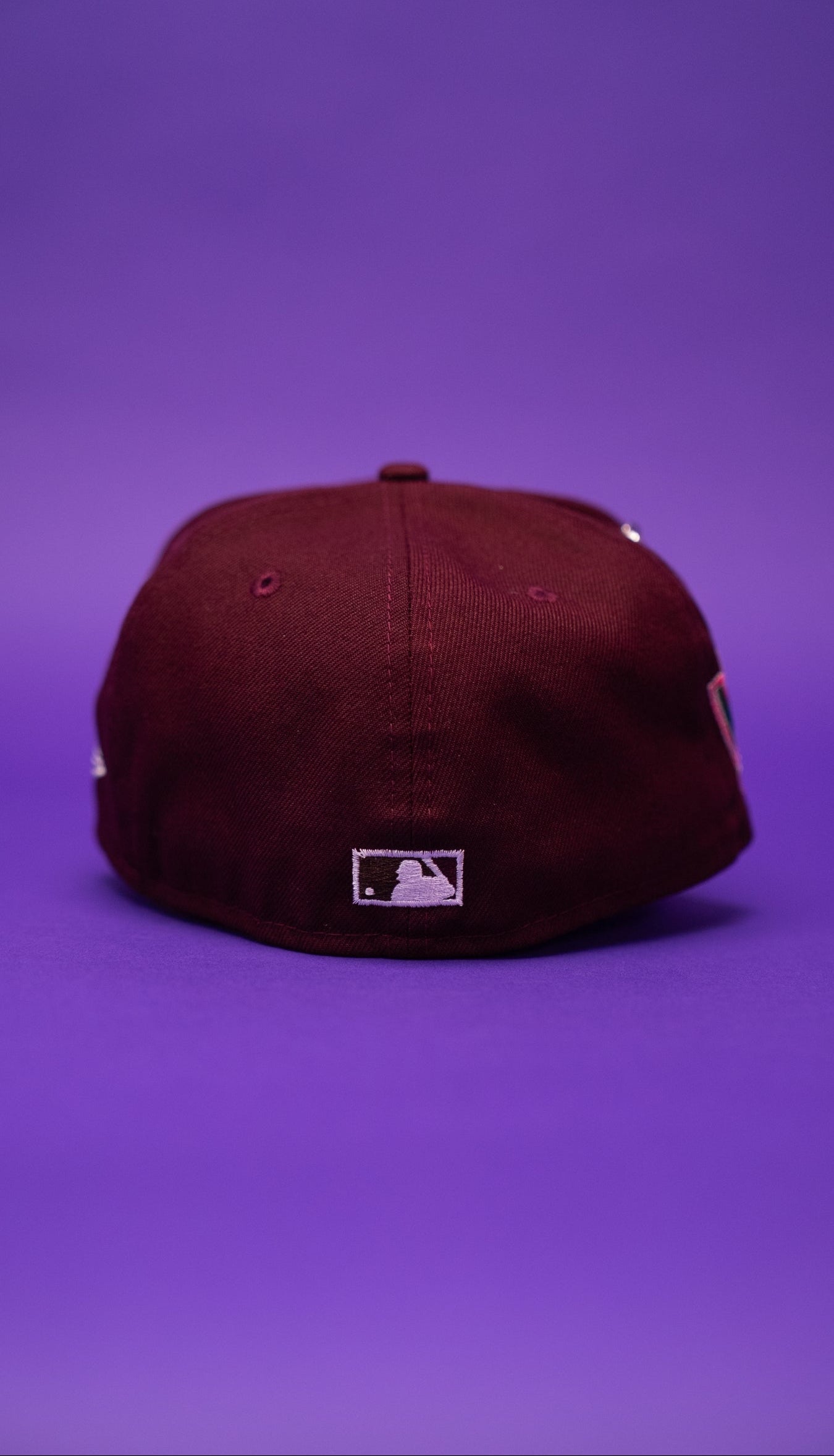 NEW ERA EXCLUSIVE 59FIFTY BURGUNDY/BROWN LOS ANGELES DODGERS W/ 75TH WORLD SERIES SIDE PATCH