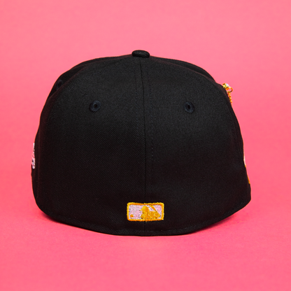 NEW ERA EXCLUSIVE 59FIFTY BLACK ATLANTA BRAVES W/ ALL STAR GAME SIDE PATCH