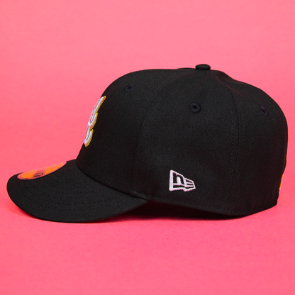 NEW ERA EXCLUSIVE 59FIFTY BLACK ATLANTA BRAVES W/ ALL STAR GAME SIDE PATCH