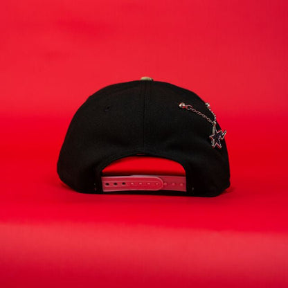 NEW ERA EXCLUSIVE 9FIFTY A-FRAME BLACK/ REALTREE PHILADELPHIA PHILLIES SNAPBACK W/ 1996 ALL STAR GANE SIDE PATCH
