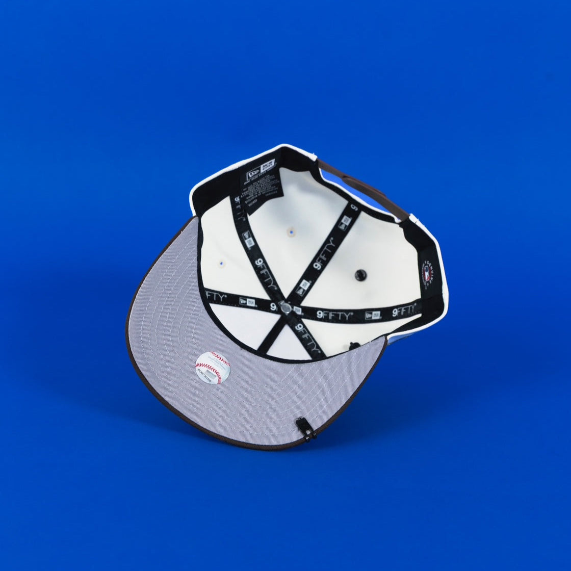 NEW ERA EXCLUSIVE 9FIFTY A-FRAME CHROME/ WALNUT LOS ANGELES DODGERS SNAPBACK W/ 2024 WORLD SERIES CHAMPIONS SIDE PATCH