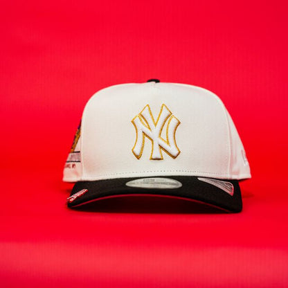 NEW ERA EXCLUSIVE 9FIFTY A-FRAME CHROME/ BLACK NEW YORK YANKEES SNAPBACK W/ YANKEE STADIUM SIDE PATCH