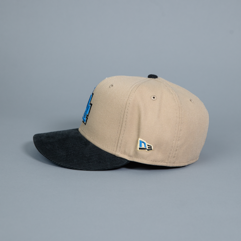 NEW ERA EXCLUSIVE 59FIFTY CAMEL/ CORDUROY LOS ANGELES DODGERS W/ 40TH ANNIVERSARY SIDE PATCH