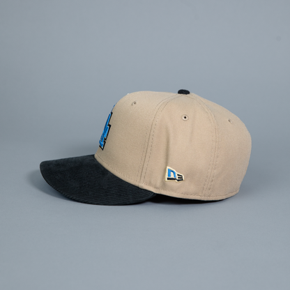 NEW ERA EXCLUSIVE 59FIFTY CAMEL/ CORDUROY LOS ANGELES DODGERS W/ 40TH ANNIVERSARY SIDE PATCH