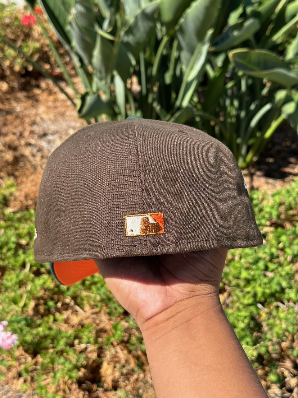 NEW ERA EXCLUSIVE 59FIFTY MOCHA/FOREST GREEN LOS ANGELES DODGERS W/ 2000 ALL STAR GAME SIDE PATCH
