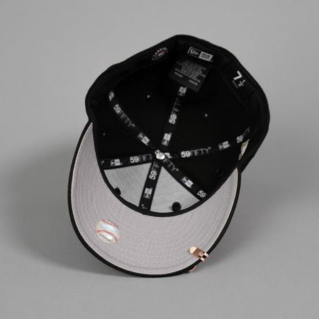 NEW ERA EXCLUSIVE 59FIFTY BLACK UPSIDE DOWN LOS ANGELES DODGERS W/ "JACKIE ROBINSON" SIDE PATCH