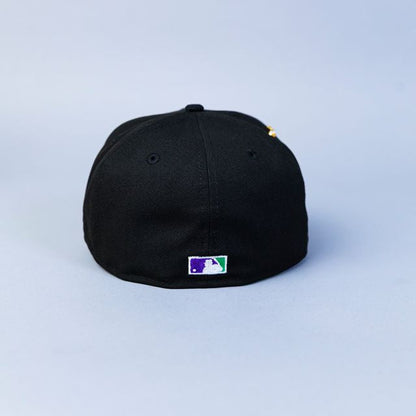 NEW ERA 59FIFTY BLACK ANAHEIM ANGELS W/ 40TH ANNIVERSARY SIDE PATCH